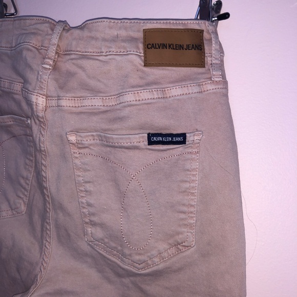 CK High Rise Skinny Stretch Pastel Pink denim jegging jeans - Picture 6 of 12